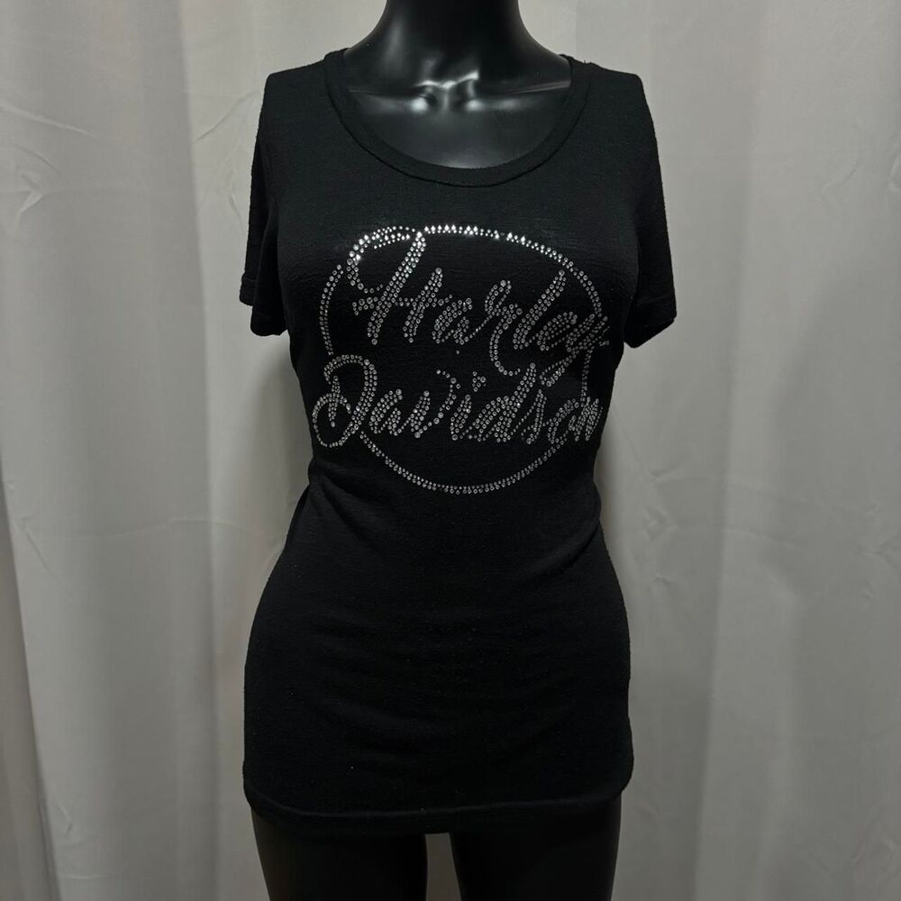 Harley-davidson Women's Black T-shirt